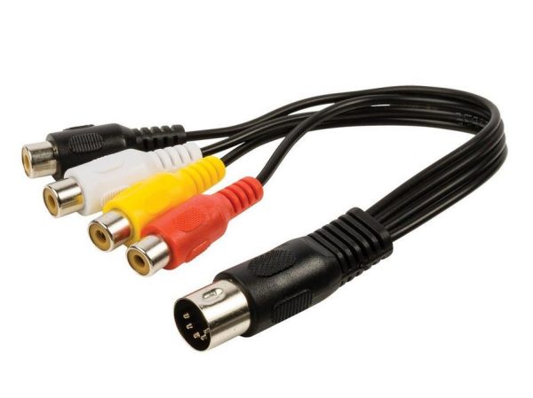 Mini Din to RCA Cable