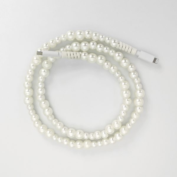 Handmade pearl bead data cable - Image 4