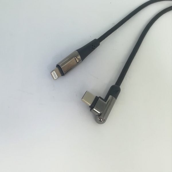 MFi Certified 90 Degree Nylon Braided Cable - Image 2