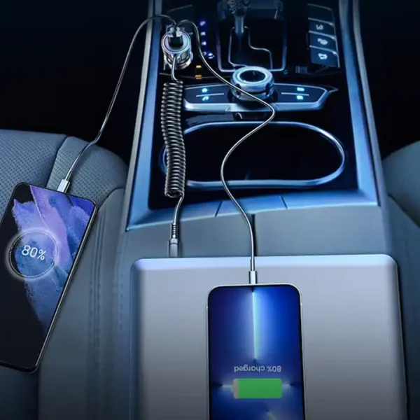PD55W Car Charger with Spring wire - Image 4