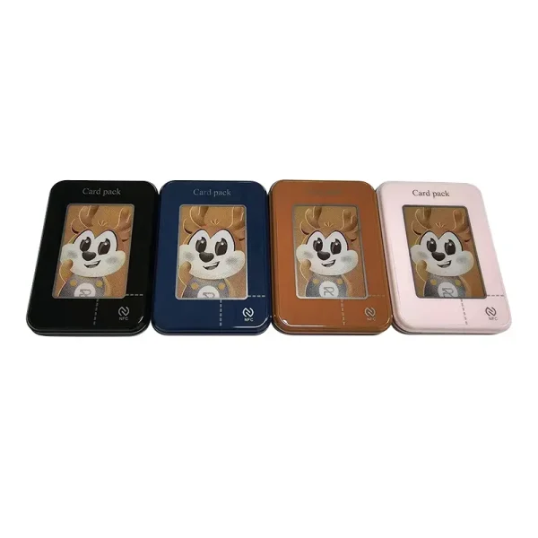 Card Holder Magnet Wallet Case Personality DIY Photo Display NFC ink Screen Case with Foldable Phone Bracket - Image 5